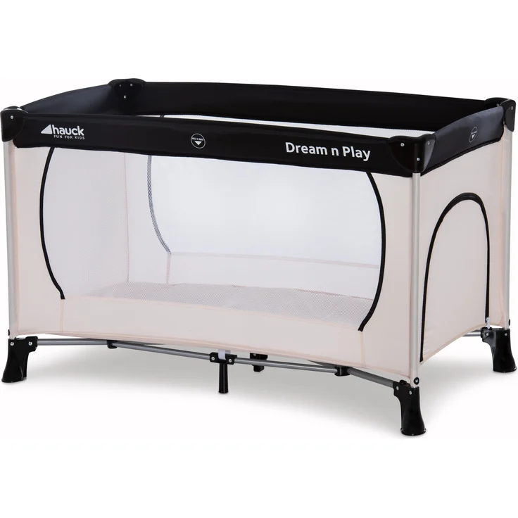 Hauck 'Dream’n Play Plus' Reisebett 3-teilig beige, 60x120 cm, ab Geburt bis 15 kg, inkl. Tragetasche, Einlageboden und Schlupf – Bild 2