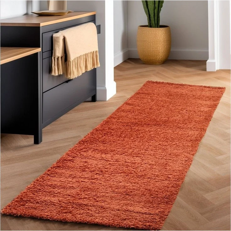 SIMPEX24 Teppich Unicolor - Einfarbig, Läufer, Höhe: 30 mm, Einfarbig Shaggy Teppich Wohnzimmer Langflor Versch. Farben und Größen – Bild 5