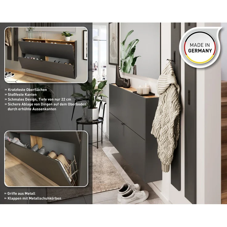 GERMANIA Schuhschrank Ameca ideal für schmale Flure – Bild 2