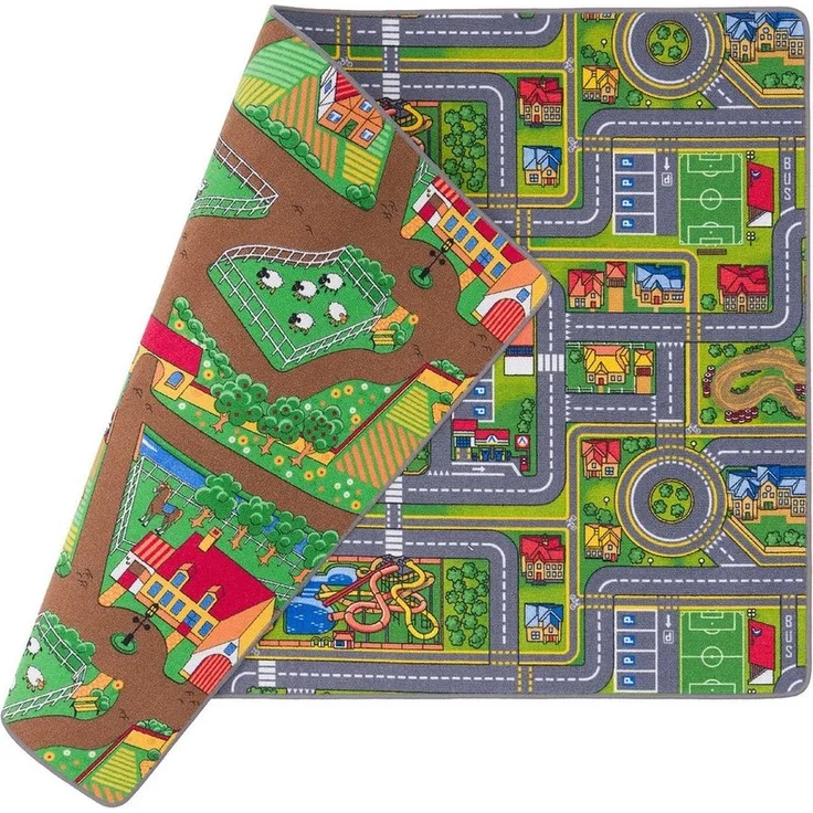 Snapstyle Kinderteppich Straßenteppich Beidseitig Straßenlandschaften, Rechteckig, Höhe: 6 mm