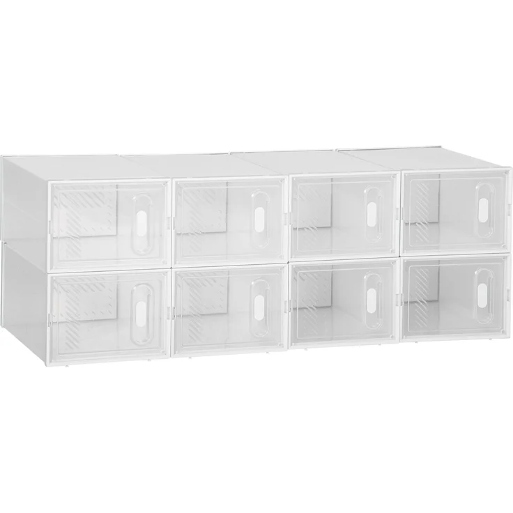Modulares Regalsystem mit 8 Fächern, Steckregal, 25 cm x 35 cm x 19 cm, transparent--Transparent--35x25x19cm--YOUDENOVA – Bild 2