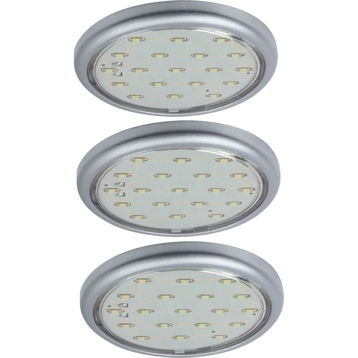 Paulmann Möbel Aufbauleuchte Set LED 3x0,7W 7VA 230/12V 59mm Alu/Kunststoff4683