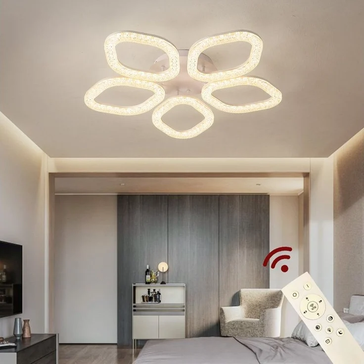 Euroton LED Deckenleuchte LED Deckenlampe XL DL Fernbedienung Lichtfarbe/Helligkeit einstellbar, LED fest integriert, mit Fernbedienung kaltweiß-neutalweiß -warmweiß, 7000k-3000k stufenlos einstellbar, mit Fernbedienung steuerbar – Bild 3