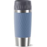 EMSA 'Travel Mug Easy Twist' Isolierbecher, Edelstahl/Silikon, blau, 360 ml