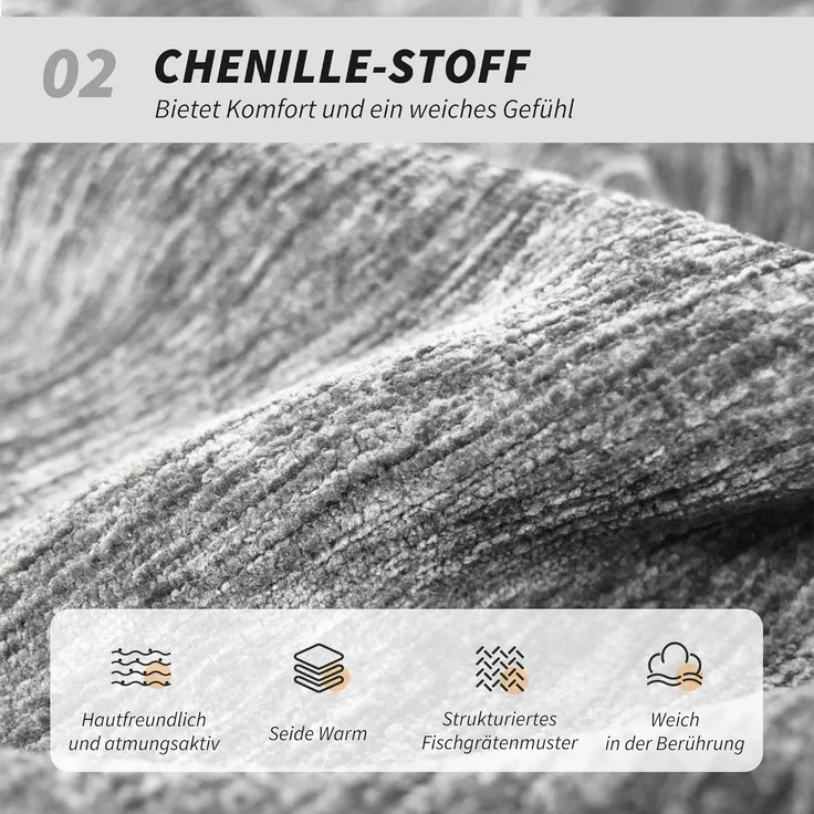 HOMCOM Bürostuhl mit breiterem doppelschichtigem Polster, Wippfunktion (gepolsterter Schreibtischstuhl ohne Armlehnen, 1 St), für Home Office Büro, Grau – Bild 5