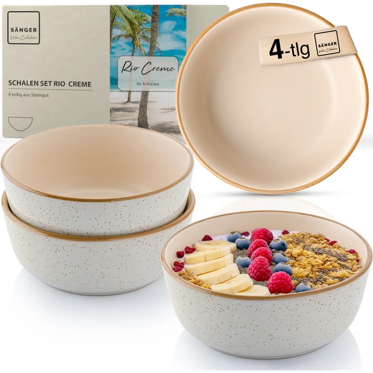 SÄNGER Schalen Set Rio Creme 4 teilig