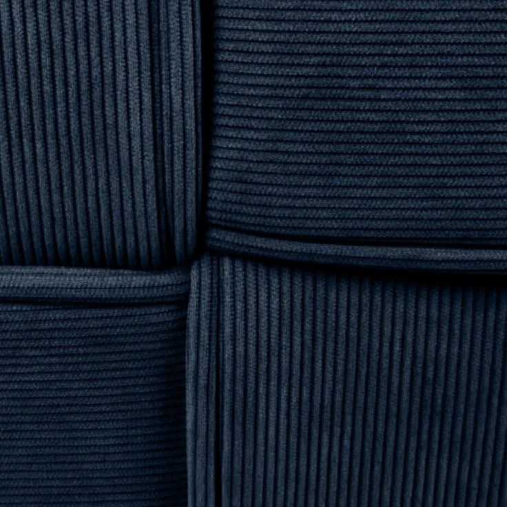 CLP Sitzhocker Forinta, hochwertiger Cordstoff, moderner Stil, bequem und elegant,Farbe:dunkelblau – Bild 3