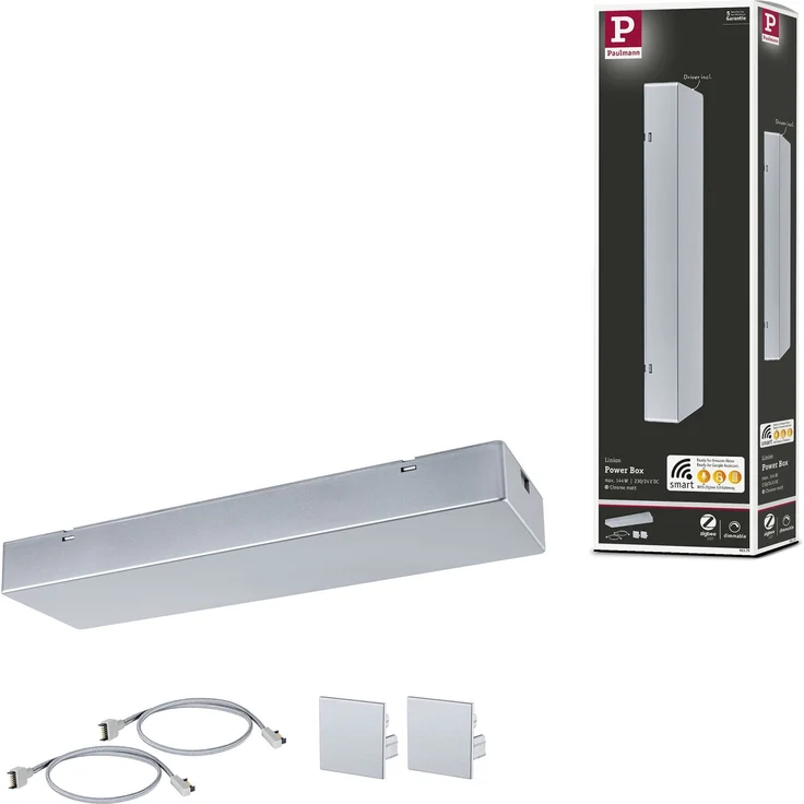 Paulmann Einspeisung für Lichtleiste Linion Power Box 144 W Kunststoff chrom matt – Bild 8