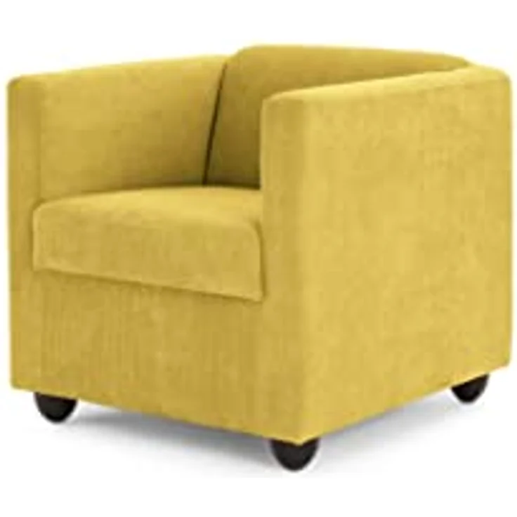 LOOKS by Wolfgang Joop Looks I Designer Sessel mit Federkern, Holzwerkstoff, gelb, 72 x 71 x 75 cm – Bild 5