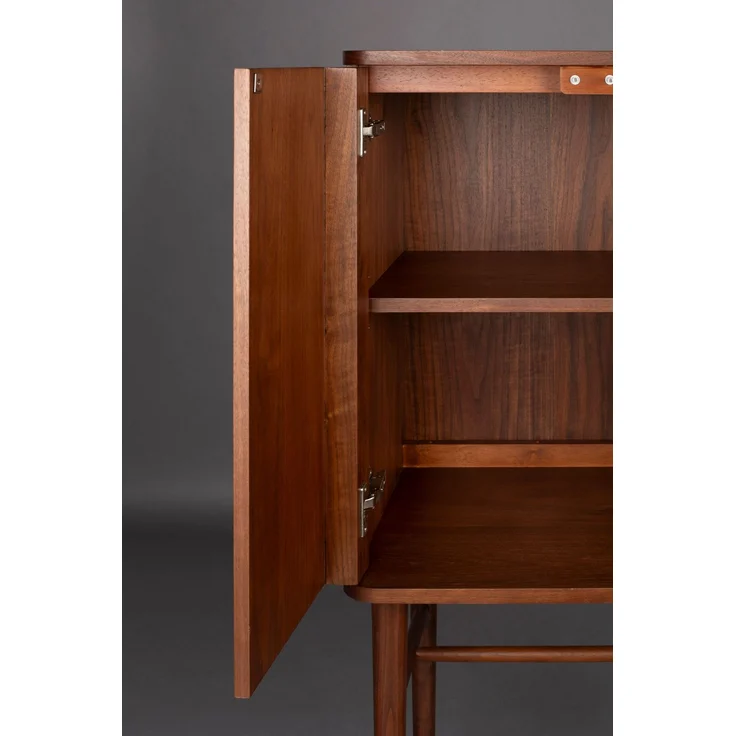 DutchBone Schrank Morrison mit Walnussfurnier und Massivholz Braun 62x45x125 cm – Bild 7