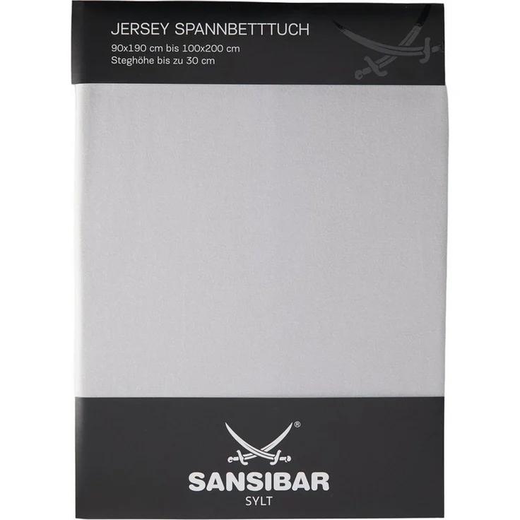 Sansibar Sylt Spannbettlaken Spannbettlaken "Sansibar Jersey Bettlaken“ Premium Qualität, Gummizug: rundum, mit hochwertigem Sansibar Logo-Druck, Fähnchen am Steg, Rundumgummizug – Bild 3
