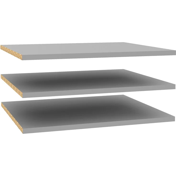FORTE Extras Robes/Kds Einlegeböden, Holzwerkstoff, Grau, 97,9 x 52,7 x 2,2 cm
