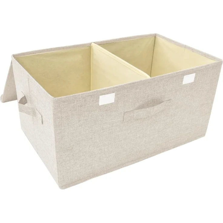 vidaXL Aufbewahrungsboxen 2 Stk. Stoff 50x30x25 cm Creme 332917 – Bild 9