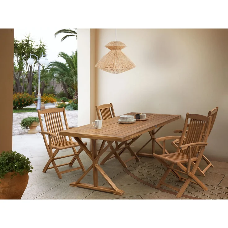 Gartentisch CALABRITTO 90 cm 180 cm Akazienholz Braun – Bild 3