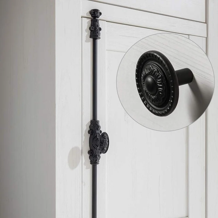 Lomadox Wohnwand WINGST-61, (3-St), Wohnzimmer im Landhaus-Stil Pinie weiß Nb. inkl. LED 340x207x45cm – Bild 5