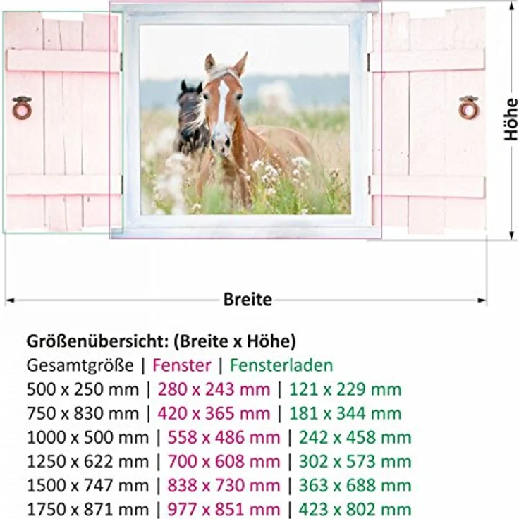 nikima Wandtattoo 023 Wandtattoo Pferde im Fenster (PVC-Folie) – Bild 4