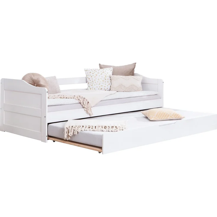 Ticaa Funktionsbett Melinda, Daybett, Jugendbett, 2 Schlafplätze, Schublade auf Rollen, FSC®-zertifizierte Kiefer, 2 Rollroste, Massivholz – Bild 2