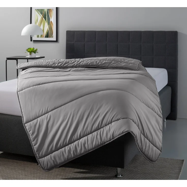 OTTO home Microfaserbettdecke Clarra, Bettdecke 135x200 cm, 155x220 cm, 200x200 cm, Füllung: Polyester, Bezug: Polyester, Bettdecken in grau, Sommer, Winter, 4 Jahreszeiten, Decke – Bild 5