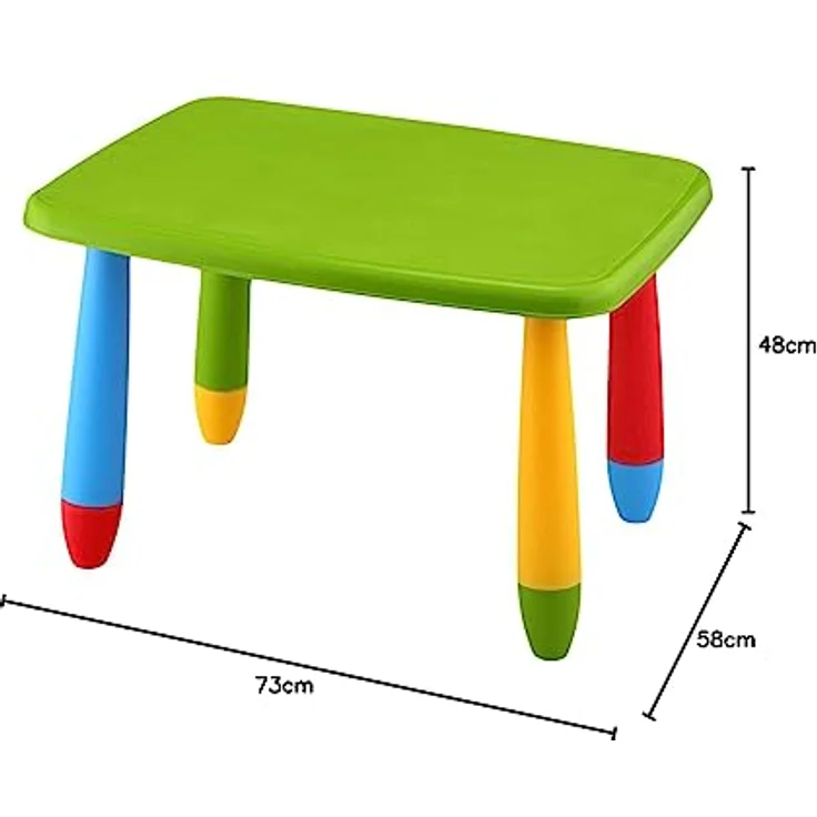 Mueblear 90046 Kindertisch, rechteckig, Kunststoff, Grün, 73 x 58 x 48 cm – Bild 9
