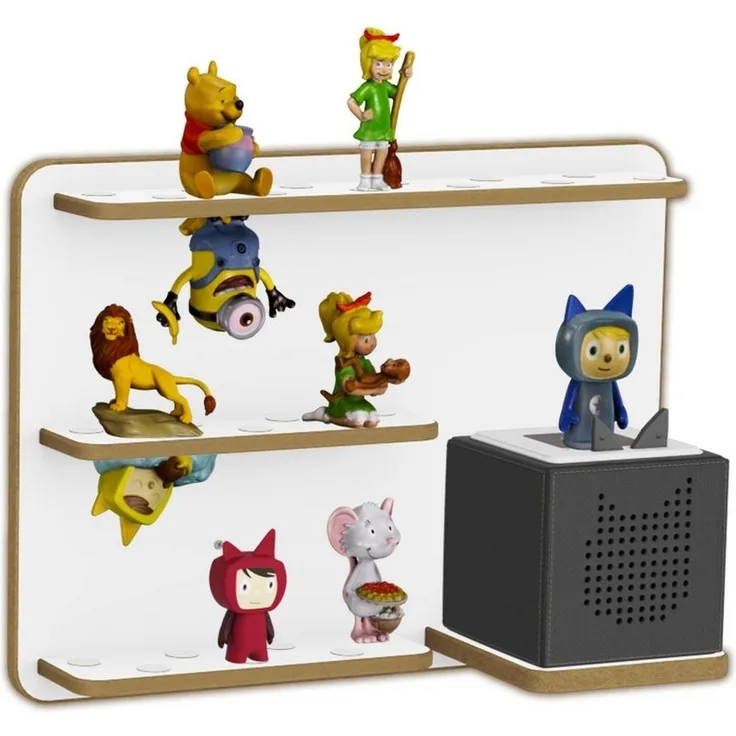 Holzura Kinderregal Regal für Toniebox, Aufbewahrung für Toniefiguren