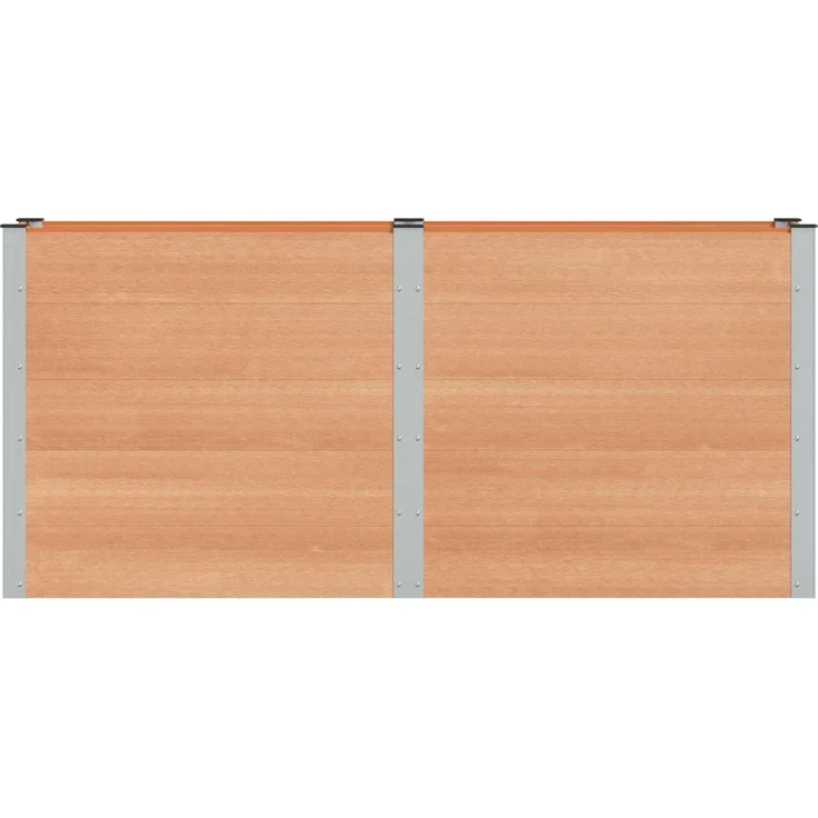 vidaXL Hochbeet Braun 200 x 50 x 91 cm WPC und Aluminium 42039005 – Bild 3