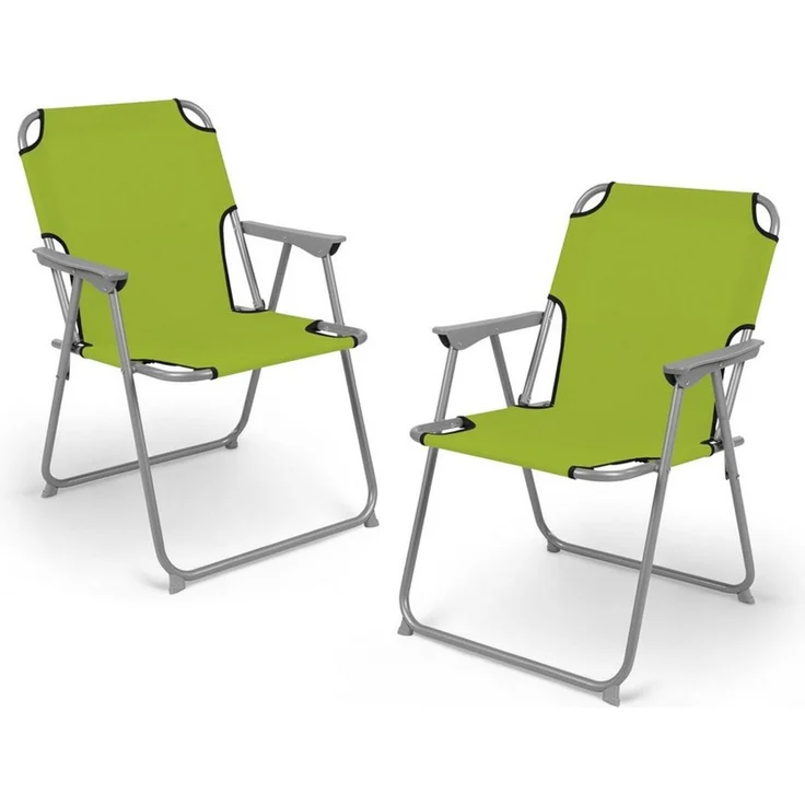 Spetebo Campingstuhl Camping Klappstuhl belastbar bis 120 kg - 2er Set (Anzahl, 1 St), zusammenklappbar