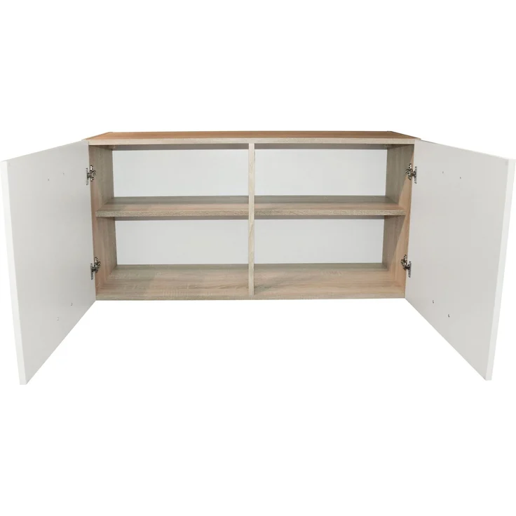 Hängeschrank >Ailina< in Sonoma-Eiche / weiß, Holzwerkstoff - 100x50x31 (BxHxT) – Bild 3
