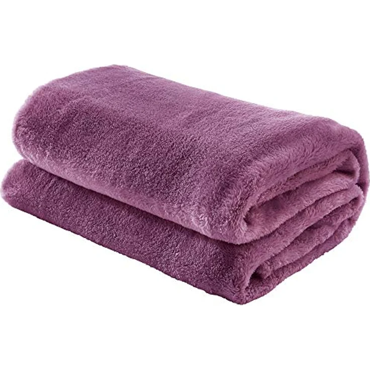 Wohndecke Wohndecke "Salerno", Erwin Müller, Teddy-Fleece Uni – Bild 2