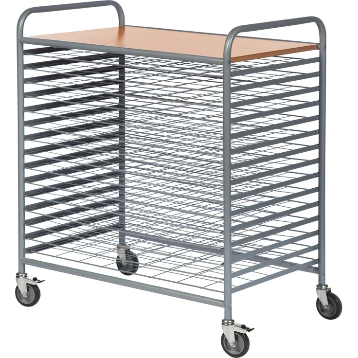 Kongamek Trockenwagen in grau 950x600x1120mm mit 15 Böden