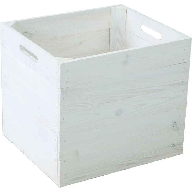 Kistenkolli Altes Land Allzweckkiste Holzkiste weiß passend für Kallax und Expeditregale Regaleinsatz (Spar-Set)