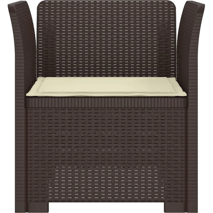 vidaXL 1-Sitzer Sessel mit Kissen Rattan-Look PP Braun 8011856 – Bild 4