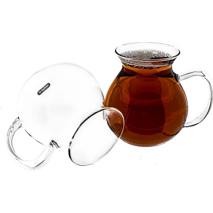 Elegante 6-tlg Teegläser mit Henkel aus Borosilkatglas, Hitzebeständig - 200 ml