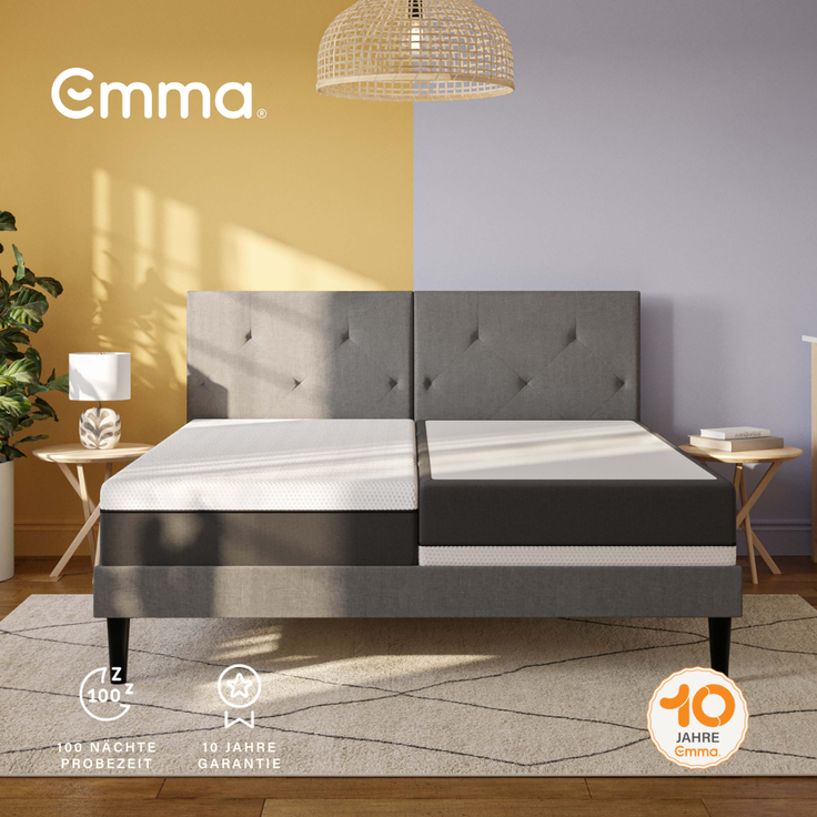 Emma '25 Flip' Schaummatratze, 90x200 cm, 100% Polyester, Weiß – Bild 9
