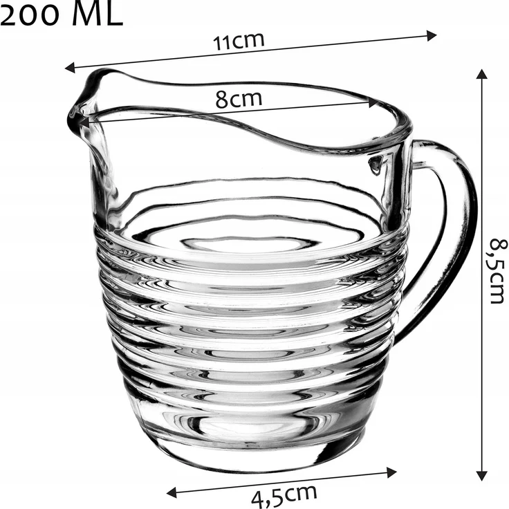 KADAX Milchkännchen, Creme, Milchkännchen aus Glas, 200 ml – Bild 2