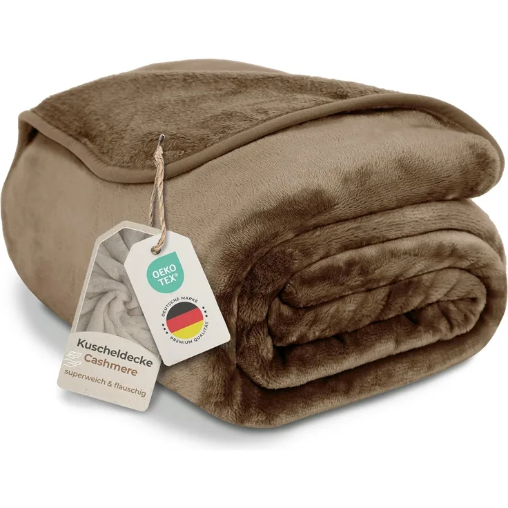 Wohndecke Cashmere-Feeling Kuscheldecke super weich & flauschig – Fleecedecke, Gräfenstayn, dicke & warme Sofadecke, Wohndecke & Tagesdecke - Überwurf Sofa, Couch