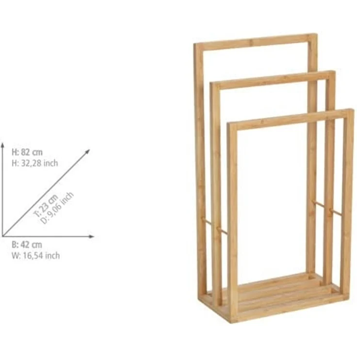 WENKO BAMBUSA Handtuchhalter, Braun, aus Bambus – Bild 5