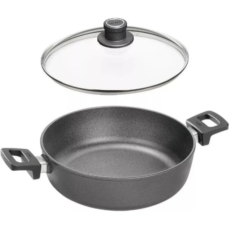 WOLL Nowo Titanium Induction Guss‑Kasserolle 33,5 x 9,5 x 33,5 cm/ 5,5 L Titan‑Diamantversiegelung Guss‑Aluminium Induktionsboden abnehmbare Griffe alle Herdarten bis 300 °C spülmaschinenfest – Bild 4