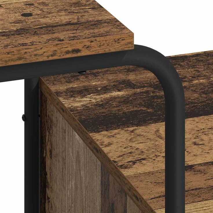 vidaXL Schreibtisch mit Stauraum Altholz 131,5 x 50 x 75,5 cm 8008048 – Bild 7