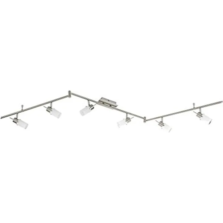 JUST LIGHT 11936-55 LED Deckenleuchte 6-flammig 3000K GU10 Stahl