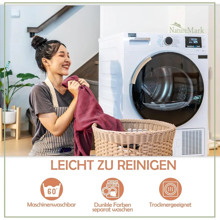 NatureMark Waschhandschuh Waschhandschuhe 500 gsm (10er-Set), 100% Baumwolle (10-St), Premium Frottier Waschhandschuhe, 15x21cm, Apfel grün – Bild 6