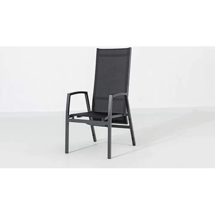 Gardissimo Gartenstuhl 2 er Set Vigo Lounge Stuhl Dining Alu Move Stapelstuhl (Spar-Set), verstellbare Rückenlehne stapelbar wetterfest 120 kg Tragkraft – Bild 4