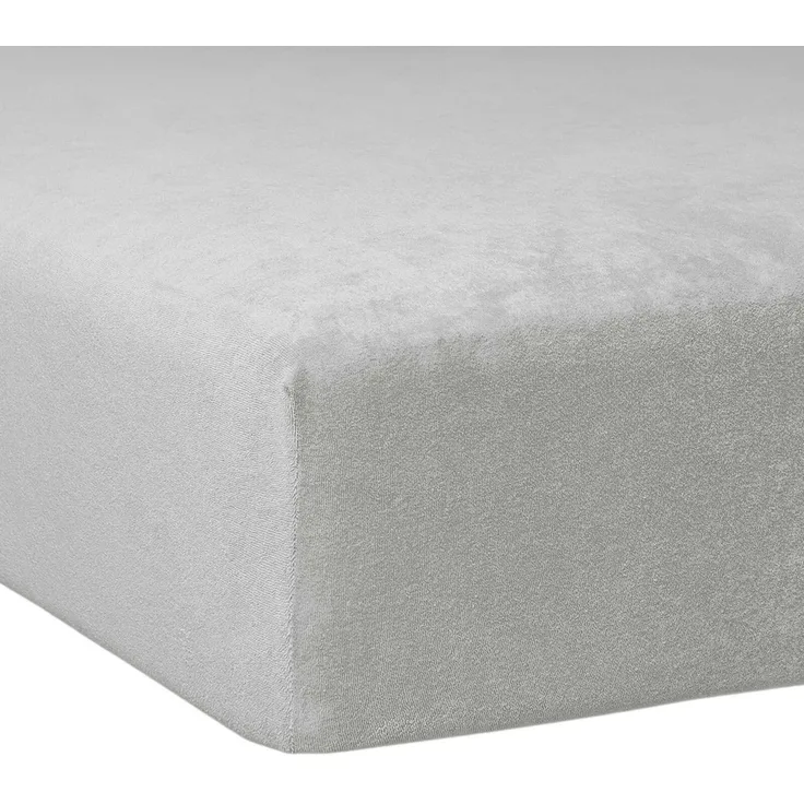 Traumschlaf Flausch Biber Boxspring Matratzen Spannbettlaken, Platin, 120x200 cm