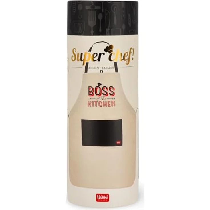 Legami Schürze Super Chef Boss, schwarz / beige – Bild 6