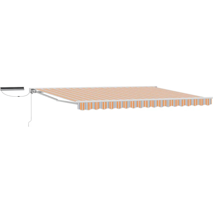 vidaXL Elektrische ausziehbare Markise Blau, Orange, Weiß 5 x 3 m 3421893 – Bild 2