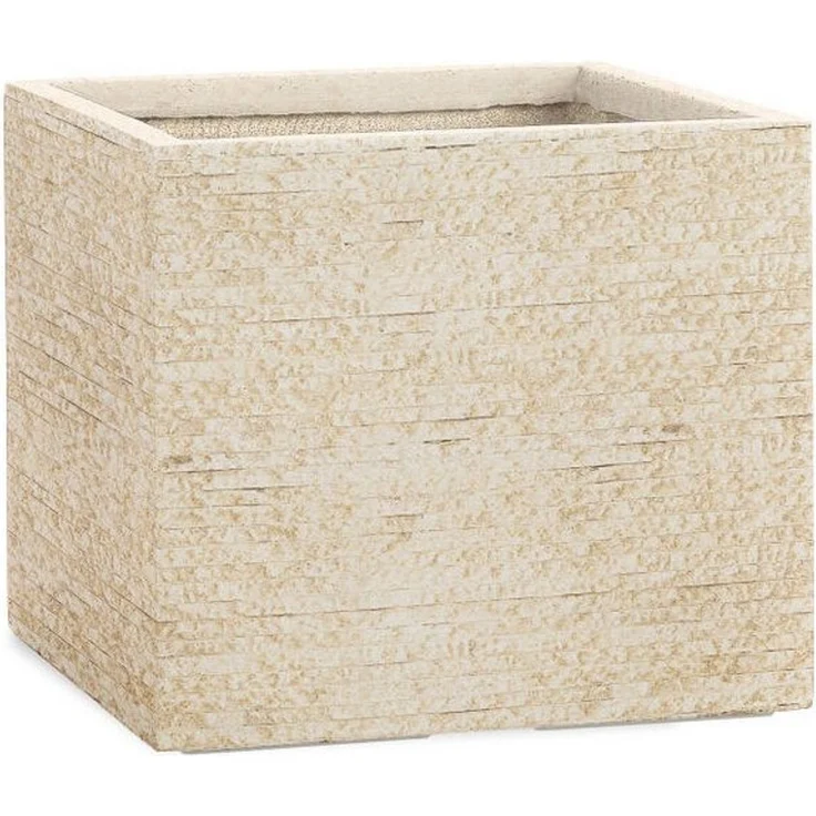 Pflanzwerk® Pflanzkübel CUBE Premium Fiberglas Blumenkübel Frostbeständig mit Lotus-Effekt, Lotus-Effekt - Handgefertigt - Eckig - Frostbeständig – Bild 1