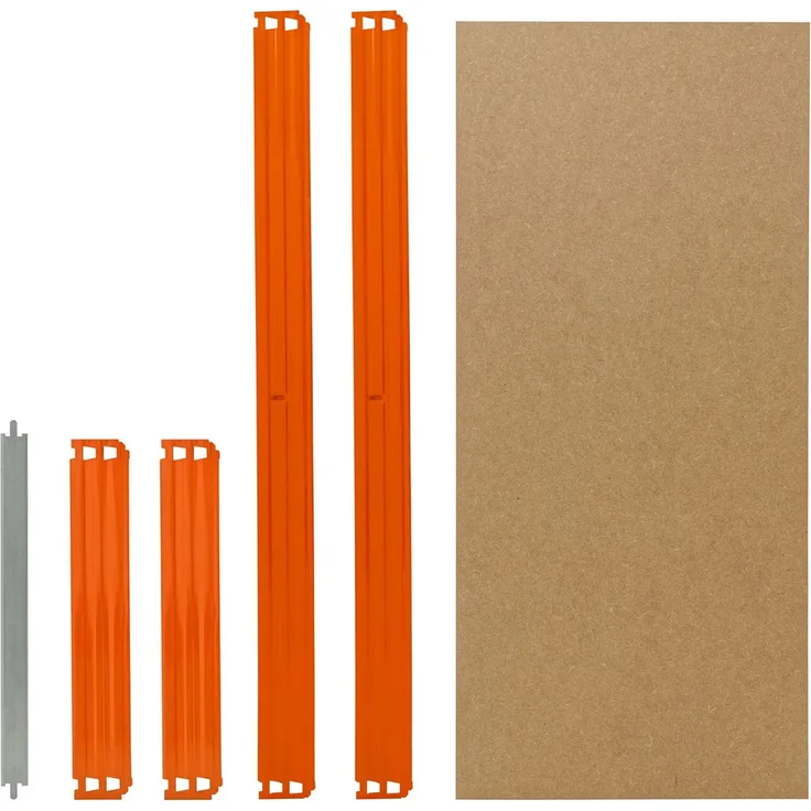 shelfplaza PRO 60x23 cm Fachboden-Set in blau-orange für PRO Schwerlastregale mit 200 kg Traglast pro Boden