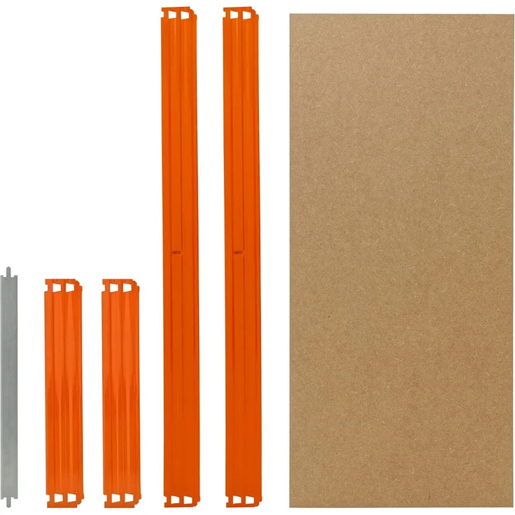 shelfplaza PRO 60x23 cm Fachboden-Set in blau-orange für PRO Schwerlastregale mit 200 kg Traglast pro Boden