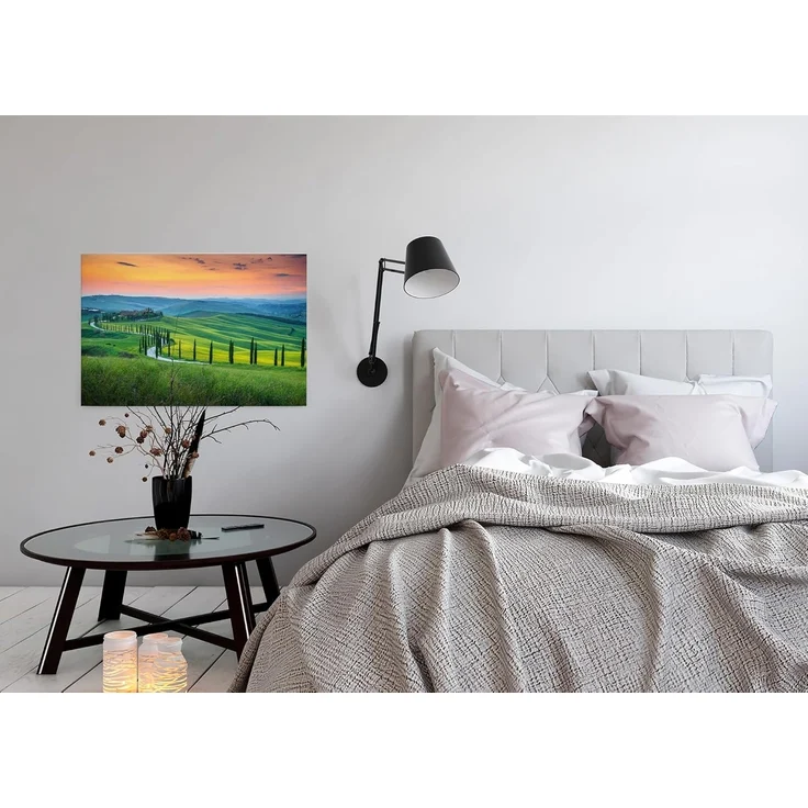 Leinwandbild Landschaft Toskana Grün Orange 90x60 DD120312 Keilrahmen Wandbild – Bild 3