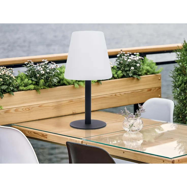 Solar Tischleuchte Outdoor, per USB & Solar aufladbar, Höhe 25cm – Bild 8