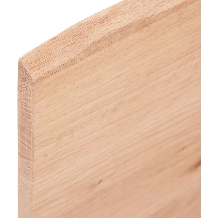 Waschtischplatte mit Halterung Stahl und Massivholz Eiche – Bild 9